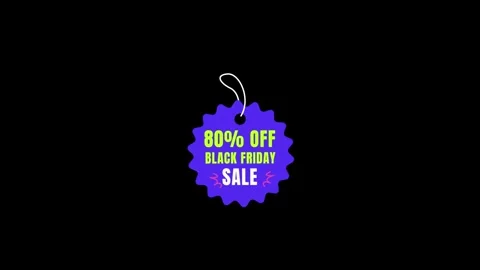 190 Animation Text Label Black Friday Sale 80 Video stock 301559371