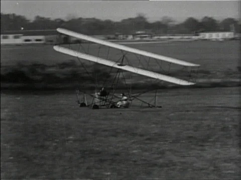 1900s: FAILED EXPERIMENTAL FLIGHT; three unsuccesful air inventions Stock Footage 77856161
