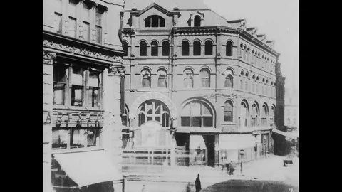 1901-Star Theatre / Broadway / New York City / USA / 1901 Stock Footage
