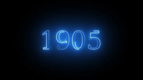 1905 Year Number Neon Motion. neon line animation. Abstract 1905 neon text .. Stock Footage 337759767