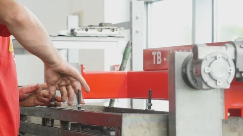 19.07.2018 Chernivtsi - worker is disassembling car engine in a repair shop Stock-Footage 94897862