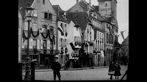 1909-Commemoration / Franco-Prussian War / Wissembourg / Germany / 1909 Stock Footage