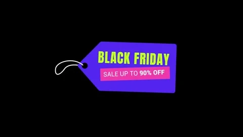 191 Animation Text Label Black Friday Sale 90 库存影片 301559454