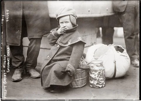 1910s. Immigrant child. Foto stock