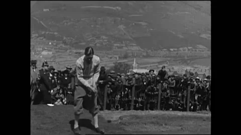 1910s - Men play golf during the Great War. 動画素材 241785771