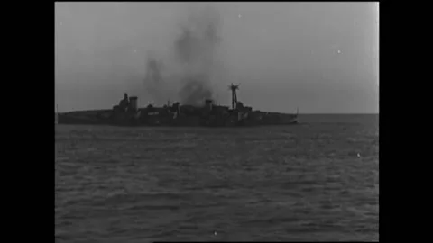 1911 - HMAS Australia sinks during the G... | Stock Video | Pond5