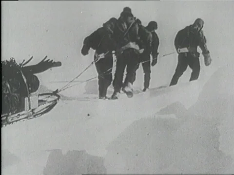 1911-Robert Falcon Scott / Antarctic / 1911-1912 Stock Footage