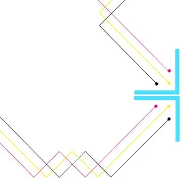 191112-Vector Abstract Background of lines with CMYK Color-Vector Stock Illustration