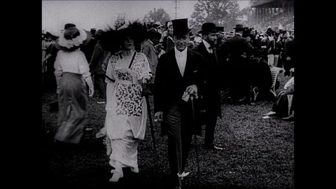 1912-Audience / Football Match / Vienna / Austria / 1912 Stock Footage