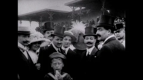 1912-Audience / Football Match / Vienna / Austria / 1912 Stock Footage