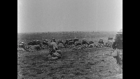 1914-Austrian Army / Battlefield / First World War / 1914 Stock Footage
