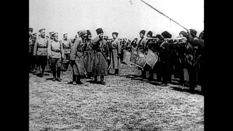 1914-First World War / Mobilisation / Nicholas II of Russia / Russia / 1914 Vídeo Stock 77988931