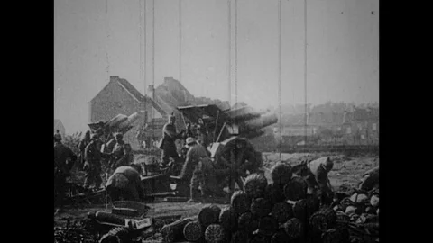 1914-Siege / Antwerp / Belgium / 1914 Stock Footage