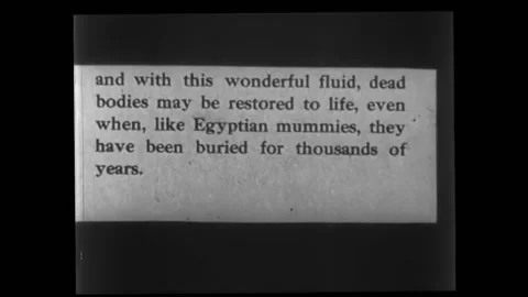 1914 - In this silent comedy, a scientist realizes that Egyptian mummies contain Stock Footage 246363073