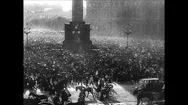 1914 World War One Russia: Trench War, Land Explosions, Big City Gathering Stock Footage