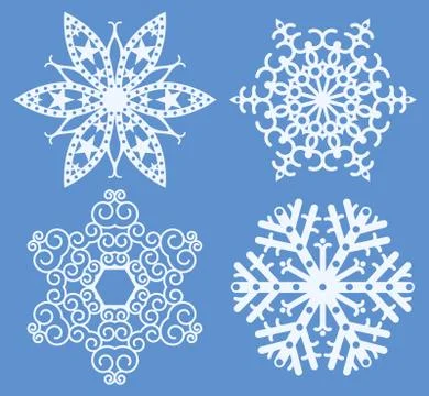 1915 - set of snowflakes Stock Illustration