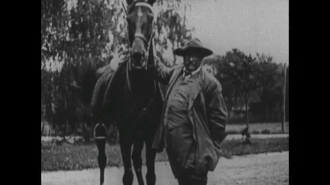 1915-Theodore Roosevelt / Life / 1910 - 1915 Stock Footage