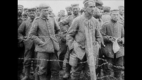 1916-German Prisoner of War / First World War / France / 1916 Stock Footage 77983864