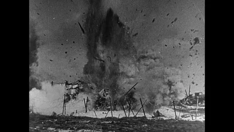 1916-Infantry / Battle of the Somme / First World War / 1916 Stock Footage