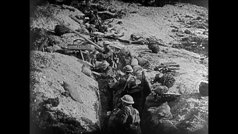 1916-Infantry / Battle of the Somme / Fi... | Stock Video | Pond5