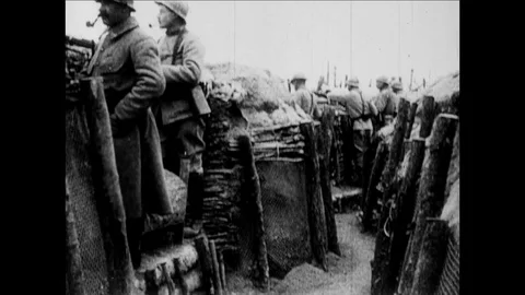 1916-Trench Warfare / First World War / France / 1916 Stock Footage 77984079