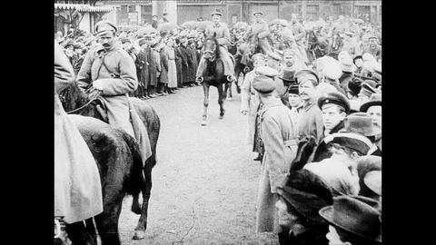 1917-Demonstration / Russian Revolution / Russia / 1917 Stock Footage