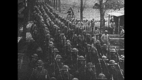 1917-Draft / Mobilisation / First World War / 1917 - 1919 Stock Footage 77986479