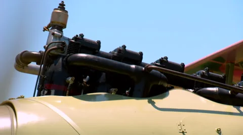 1917 German Albatros D-Va Engine CU Stock Footage 47450239