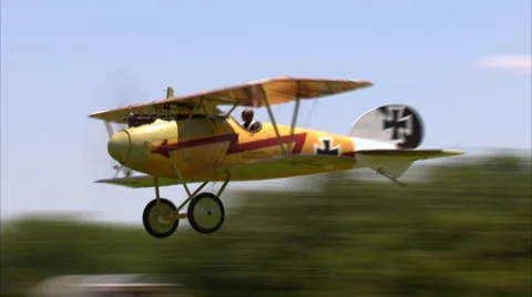 1917 German Albatros D-Va Fly By Vídeo Stock 47451012