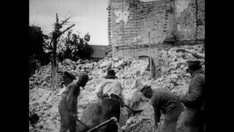 1918-First World War / Prisoner-of-War Camp / Europe / 1914 - 1918 Stock Footage 77983723