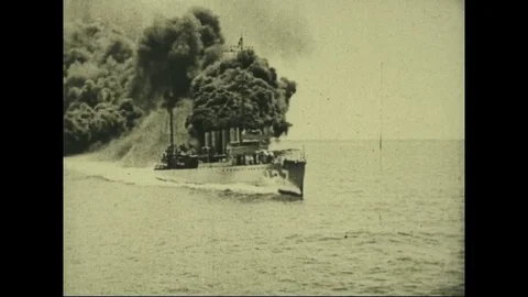 1918-US Army / First World War / Atlantic Ocean / 1918 Stock Footage