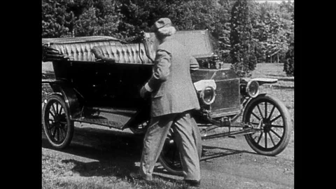 1919-John Burroughs / Ford Model T / USA / 1900-1919 Stock Footage