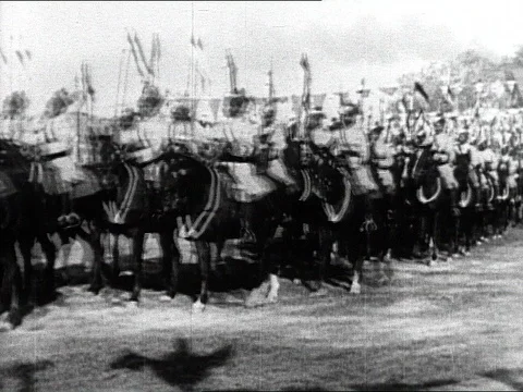 1919-Parade / India Stock Footage 77855566