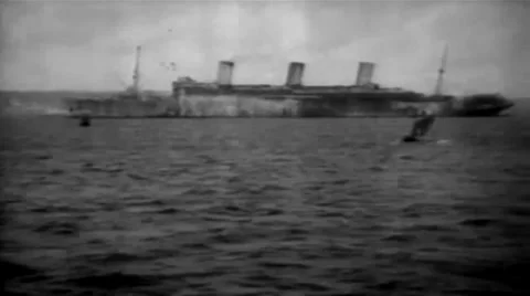 1919 - US transporter Leviathan (formerly Vaterland) 24 Stock Footage 33832104
