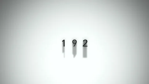 192 3D title animation matte black text on a white background Stock-Footage 300715069