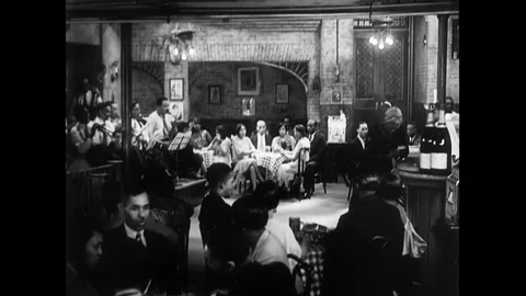 1920 - Bessie Smith sings the "St. Louis Blues" at the bar in a speakeasy, with Stock Footage 129057853