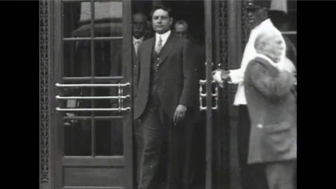 In 1920 every single job at any business is held by a man. Video stock 100858646