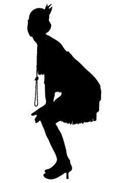 1920 silhouette Stock Illustration