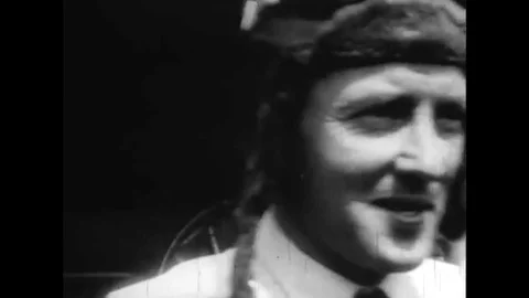 1920s - Aviators Clarence Chamberlin, Bert Acosta, Charles Nungesser, Noel Davis Stock Footage 132200236
