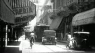 1920S Downtown Havana Central Main Street Cars Old City Vintage Film Home Movie  Stock Footage