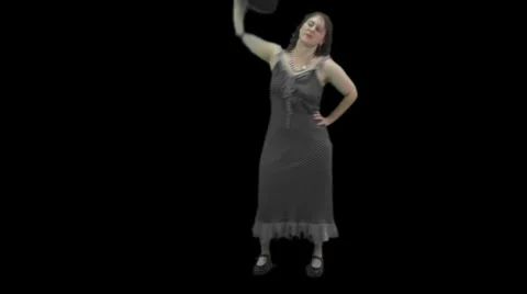 1920's flapper dancer pre-keyed in time lapse - humorous - 2 스톡 동영상 5165409