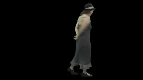 1920's flapper dancer pre-keyed in motion - humorous - 3 스톡 동영상 5165417