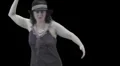 1920's flapper dancer  pre-keyed in time lapse - humorous - 1 HD Footage