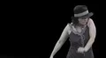 1920's flapper dancer pre-keyed in motion - humorous - 1 HD Footage
