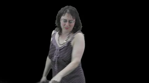 1920's flapper dancer pre-keyed in motion - humorous - 2 스톡 동영상 5165434