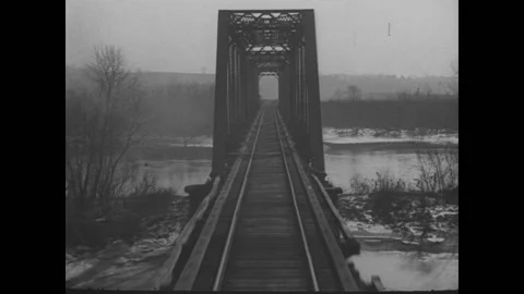 1920s - Footage From the Back of a Moving Train Stock Footage 150014909