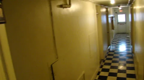 1920's  Hotel Corridor  pan 2 Stock Footage 24653690