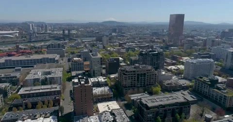 1920's inspired Modern Loft Building in Downtown Portland Oregon Stock Footage 130199143
