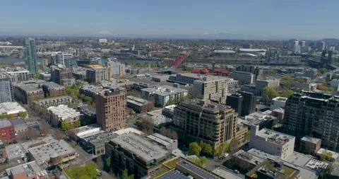 1920's inspired Modern Loft Building in Downtown Portland Oregon Stock Footage 130262610