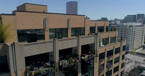 1920's inspired Modern Loft Building in Downtown Portland Oregon Stock Footage 130262945